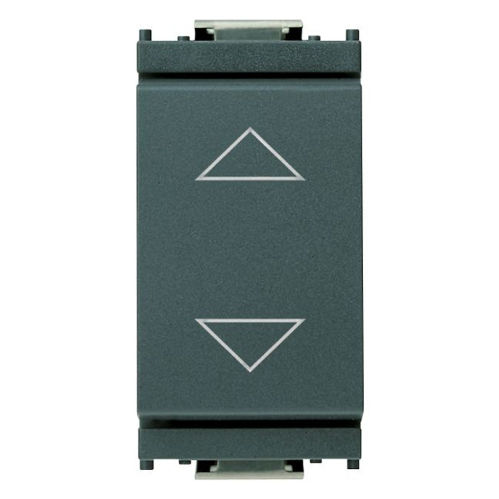 Vimar 10A 2-Way Push Button Grey - 16150