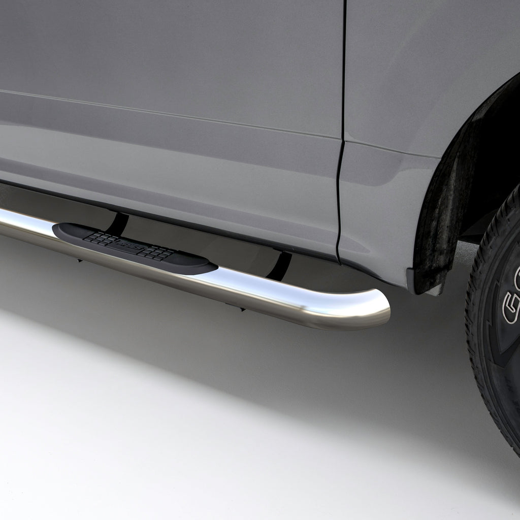3" Round Polished Stainless Side Bars, Select Ford F-150, F-250, F-350 203043-2