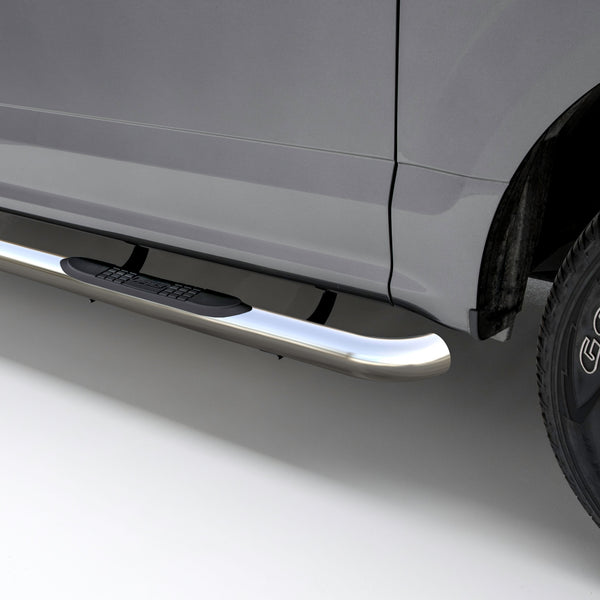 3" Round Polished Stainless Side Bars, Select Ford Ranger SuperCrew