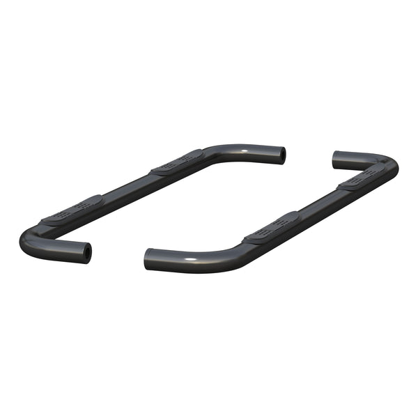 3" Round Black Steel Side Bars, Select Silverado, Sierra 1500 Extended Cab