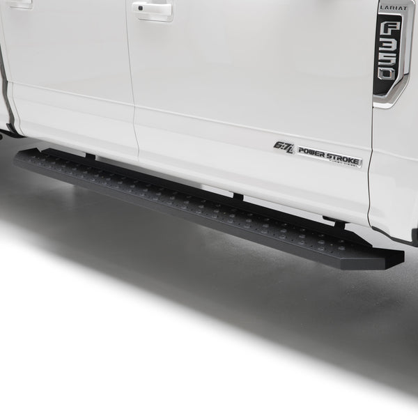 RidgeStep 6-1/2" x 91" Black Steel Running Boards, Select Ford F-Series Crew