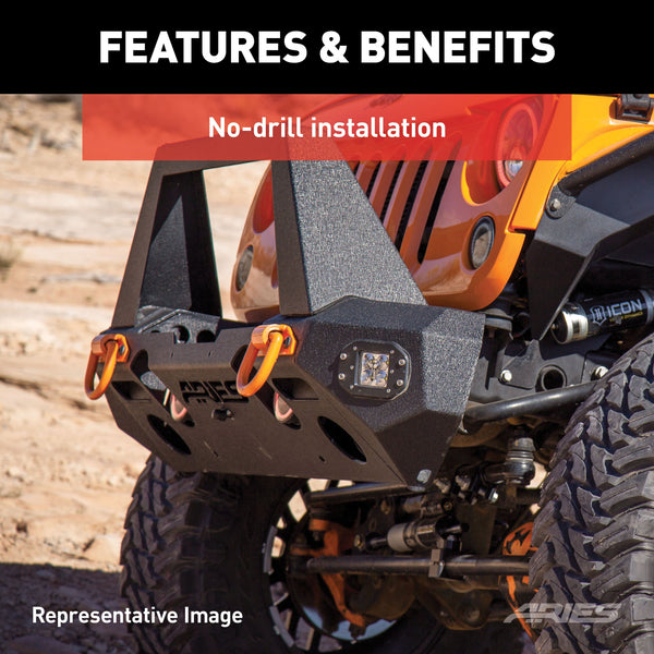 TrailChaser Jeep Wrangler JL, Gladiator Steel Front Bumper (Option 1)