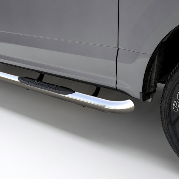 3" Round Polished Stainless Side Bars, Select Nissan Equator, Frontier