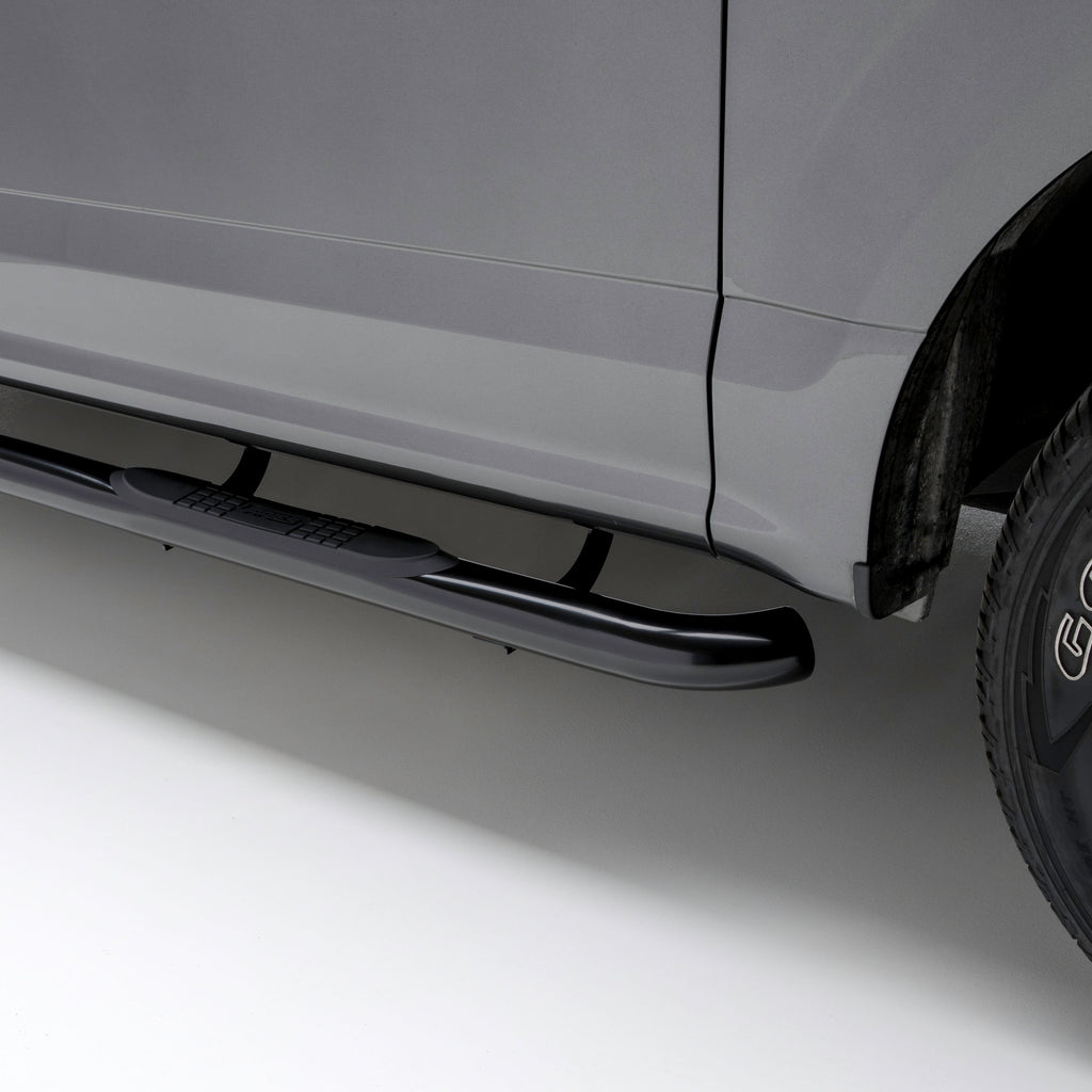 3" Round Black Stainless Side Bars, Select Ford F-150, F-250, F-350 Super Duty 213045
