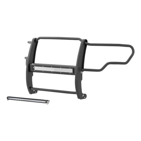 Pro Series Black Steel Grille Guard with Light Bar, Select Ford F-150  Aries