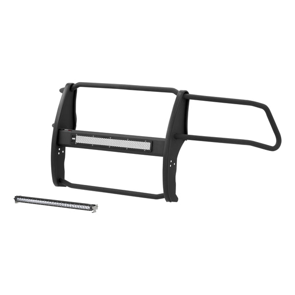 Pro Series Black Steel Grille Guard with Light Bar, Select Dodge, Ram 2500, 3500