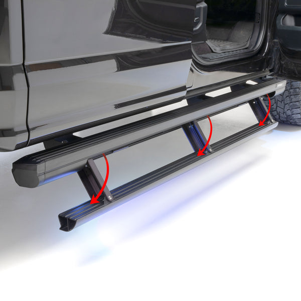 ActionTrac 87.6" Powered Running Boards, Select Nissan Titan, XD Crew Cab