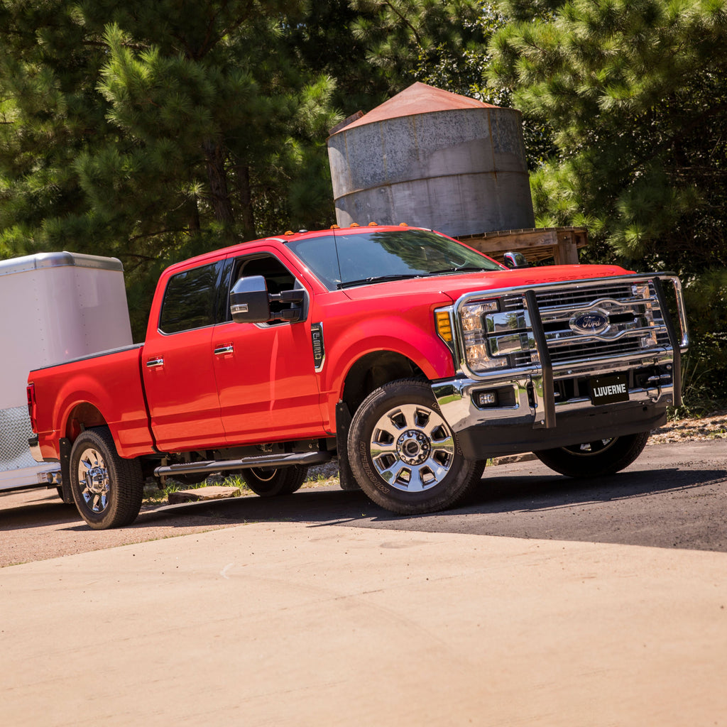 Chrome Steel 2" Tubular Grille Guard, Select Ford F-250, F-350, F-450, F-550