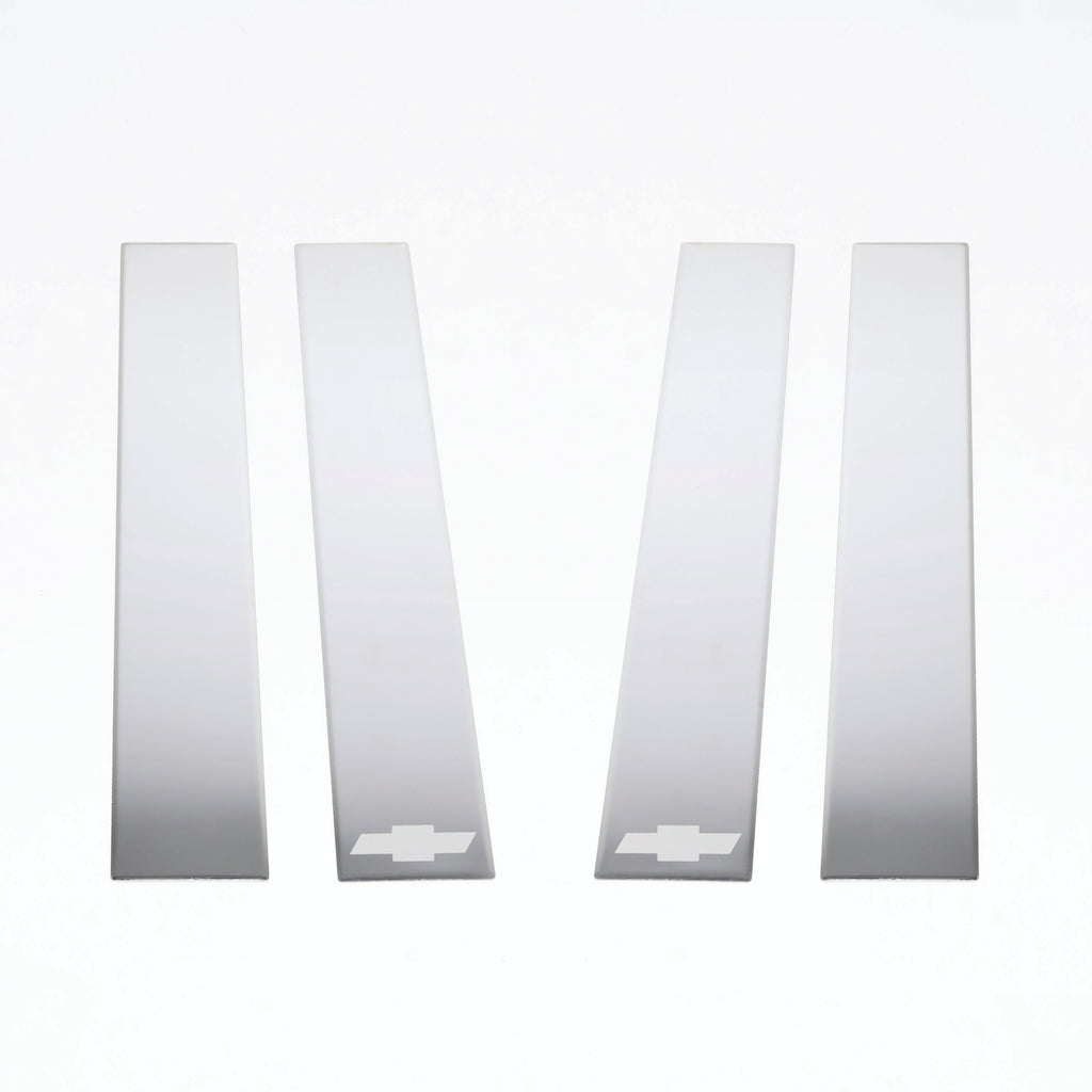 GM Stainless Steel Pillar Posts-Chevrolet Silverado LD - Fits Double Cab/Crew Cab - 4Pcs. Pillar Post GM Stainless Steel Pillar Posts-Chevrolet Silverado HD - Fits Double Cab/Crew Cab - 4Pcs. Pillar Post