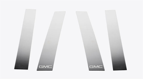GM Stainless Steel Pillar Posts-GMC Sierra fits Double Cab and Crew Cab - GMC Etch