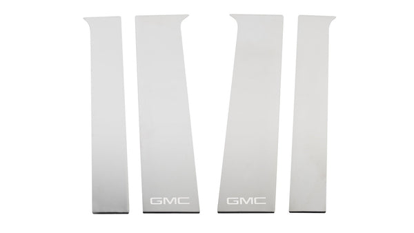 GM Stainless Steel Pillar Posts-GMC Sierra HD - GMC Etch - Crew Cab / Double Cab (6 Pcs)