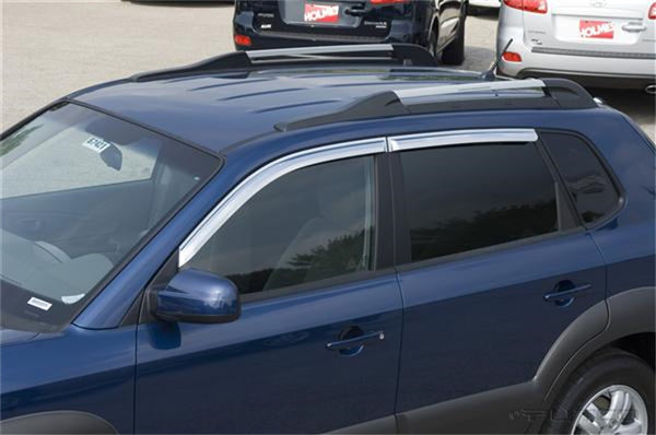 Element Chrome Window Visors-Hyundai Tucson (Set of 4) - Exterior Tape On Install