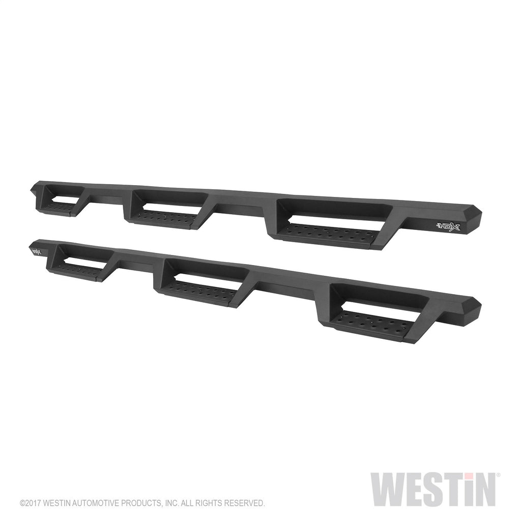 HDX Drop Wheel-to-Wheel Nerf Step Bars-Silverado/Sierra 1500 Double Cab 2014-2018 (6.5' Bed); Silverado LD/Sierra 1500 Limited Double Cab 2019 (6.5' Bed); 2500/3500 Double Cab 2015-2019 (6.5' Bed) & Dually (8 ft Bed)