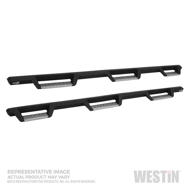 HDX Stainless Drop Wheel-to-Wheel Nerf Step Bars-Silverado/Sierra 1500 Crew Cab 2019-2024 (6.5' Bed) (Excl. 2019 Silverado LD/Sierra 1500 Limited)