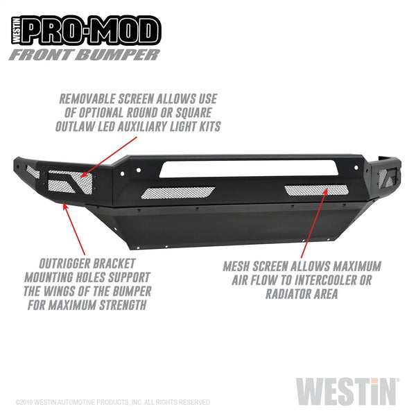 Pro-Mod Front Bumper-1500 2009-2018; Ram 1500 Classic 2019-2024 (Excl. Rebel, Warlock & TRX)