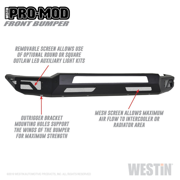 Pro-Mod Front Bumper-Ram 1500 2019-2024 (Excl. 2019-2023 1500 Classic)(Excl. Rebel, Warlock & TRX)