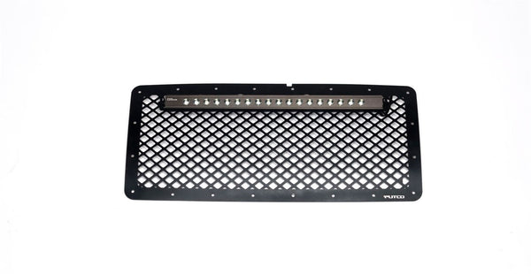 Designer FX Grilles-Jeep Wrangler - Stainless Steel Black Grille w/ 20" Luminix Light Bar