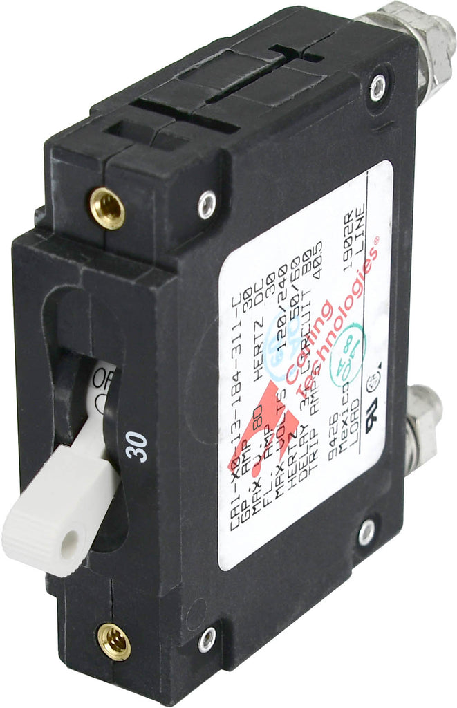 C-Series White Toggle Circuit Breaker - Single Pole 30 Amp, 7355