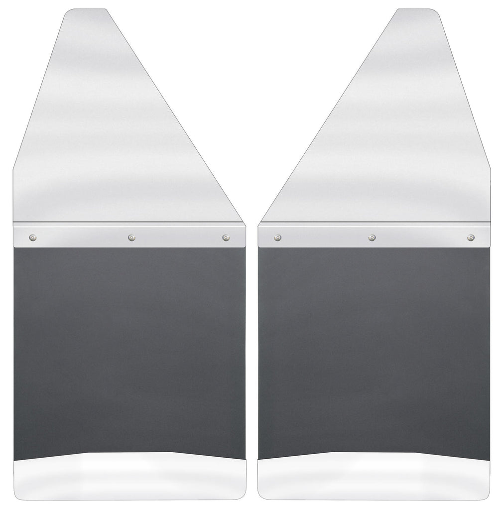 Kick Back Mud Flaps 12" Wide - Stainless Steel Top and Weight 17097