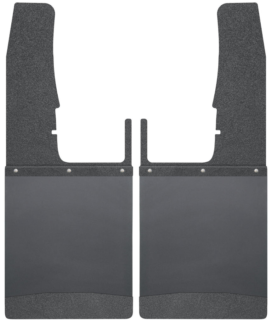 Kick Back Mud Flaps Front 12" Wide - Black Top and Black Weight 17103