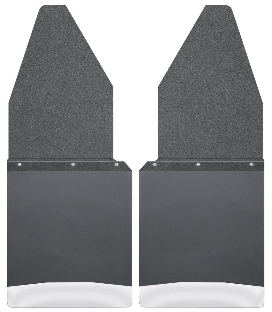 Kick Back Mud Flaps 12" Wide - Black Top and Stainless Steel Weight 17104