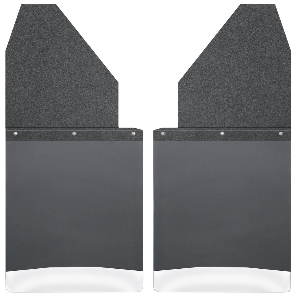 Kick Back Mud Flaps 14" Wide - Black Top and Stainless Steel Weight 17111