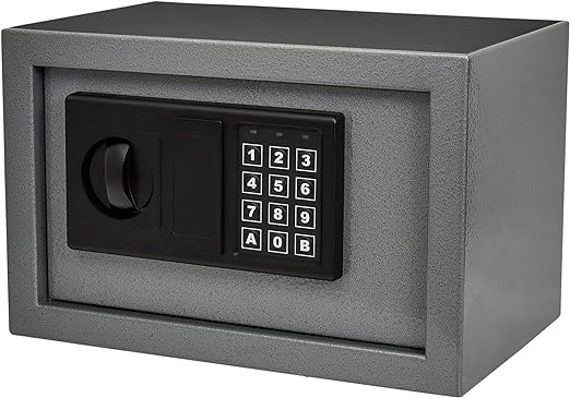 Electronic Digital Steel Safe Box With LED Keypad - Color Grey, 65-EN-20-GRY