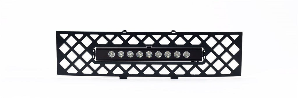 Bumper Grille Inserts-Ford F-150 - EcoBoost GRILLE - Black Stainless Steel Diamond and 10" Luminix Light Bar