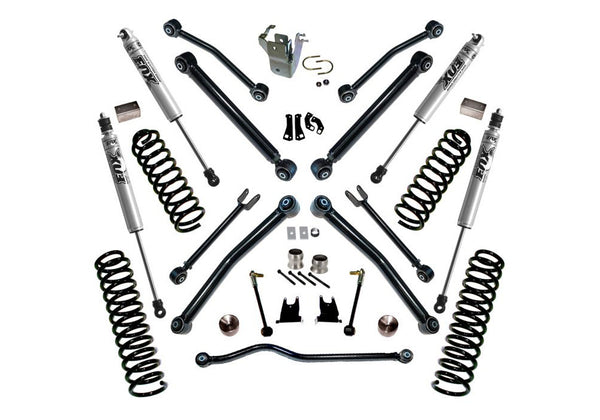 4" Lift Kit - 07-18 Wrangler JK - 4-door - w/ Reflex Ctrl Arms & FOX Shocks