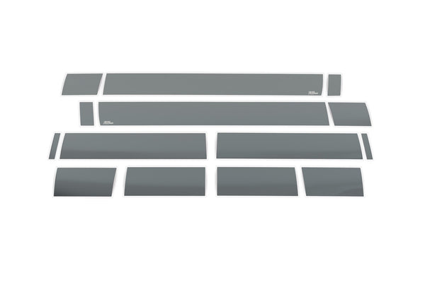 Black Platinum Rocker Panels  -Chevrolet Silverado Ext Cab 6.5ft Standard Box - 6" wide - 14 pcs