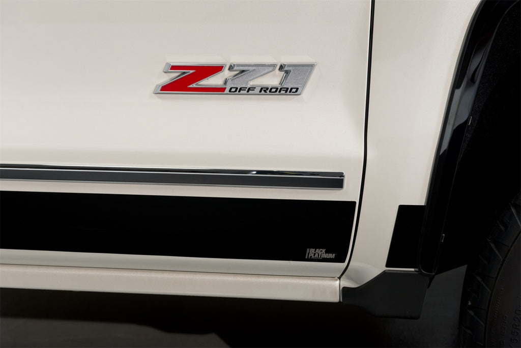 Black Platinum Rocker Panels  -Chevrolet Silverado LD - Crew Cab - 5.5" Bed (10 pcs)