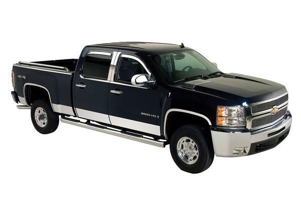 Stainless Steel Rocker Panels-Chevrolet Silverado LD - Standard Cab - 8FT Long Box - 10 pcs Stainless Steel Rocker Panels-Chevrolet Silverado HD - Standard Cab - 8FT Long Box - 10 pcs