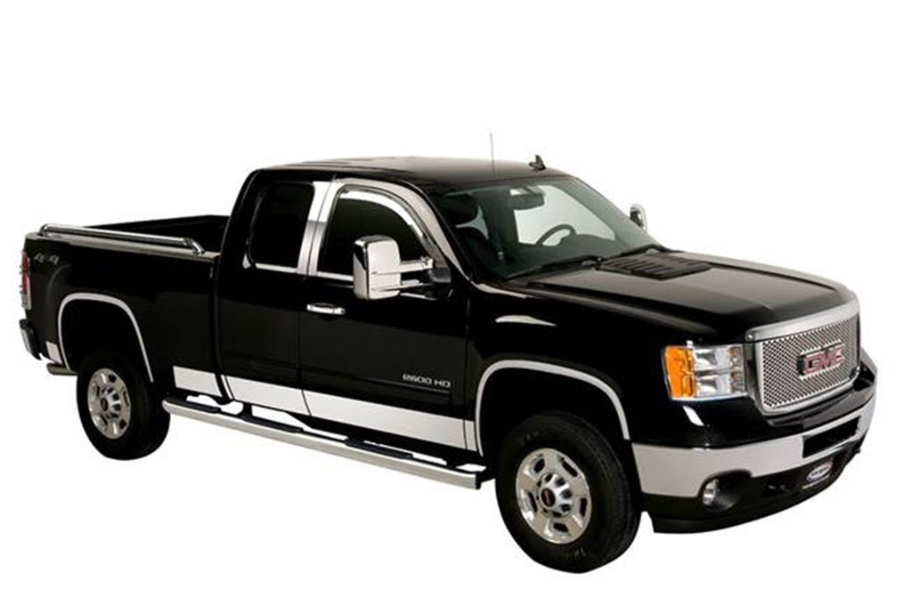 Stainless Steel Rocker Panels-GMC Sierra HD - Crew Cab Dually 8 pcs
