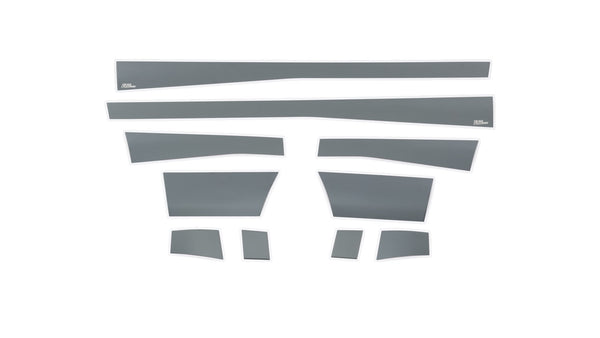 Black Platinum Rocker Panels  -RAM 1500 Reg Cab 6.5 Short Box - 5.5" Wide  (W/O Factory flares) 10 pcs Black Platinum Rocker Panels  -RAM 2500/3500 Reg Cab 6.5 Short Box - 5.5" Wide - (W/O Factory flares) 10 pcs