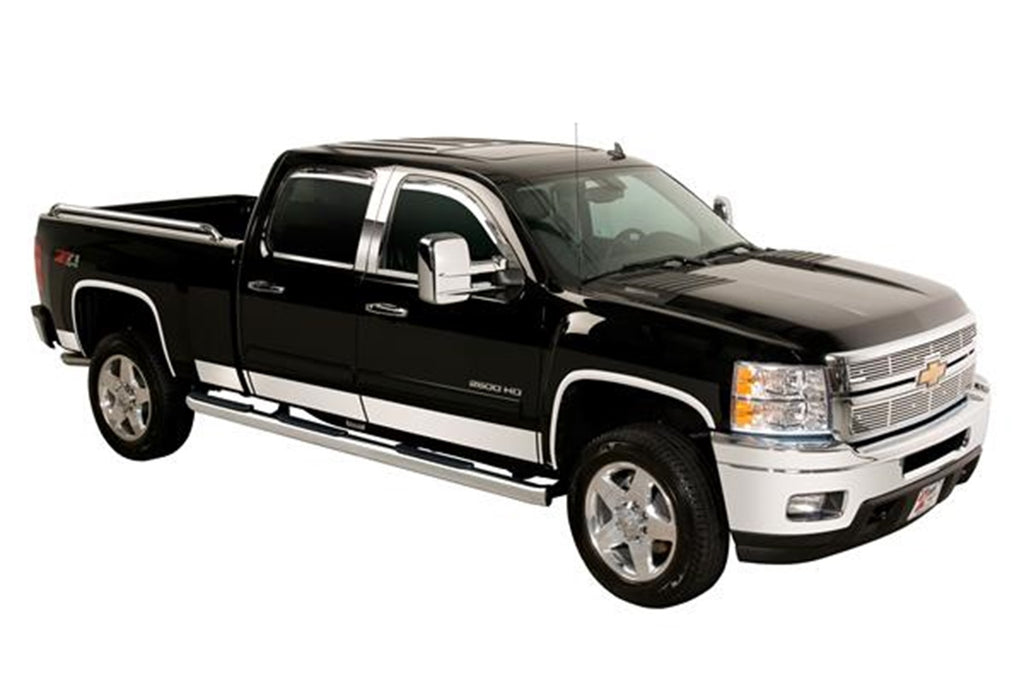 Stainless Steel Rocker Panels-Ford F-150 Reg Cab 8 ft Long Box - 7" Wide - 10 pcs