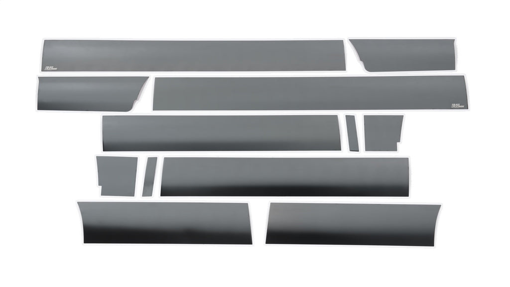 Black Platinum Rocker Panels  -Ford F-150 Super Crew 6.5 Short Box - 7" Wide (12 pcs)