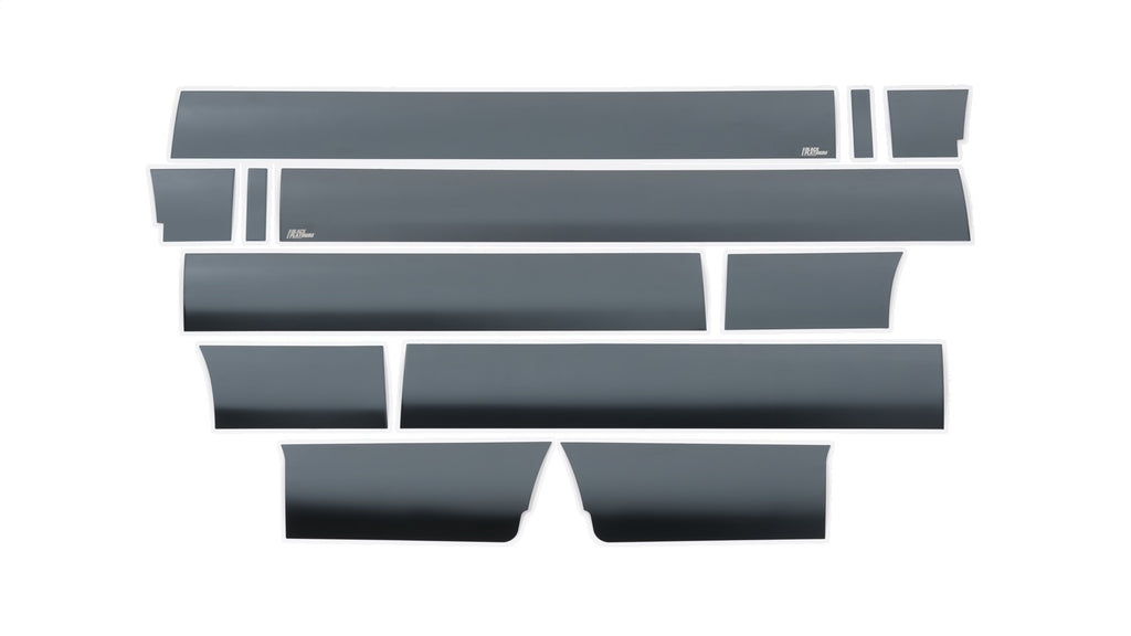 Black Platinum Rocker Panels  -Ford F-150 Super Crew Cab 5.5 Box - 7" Wide (12 pcs)