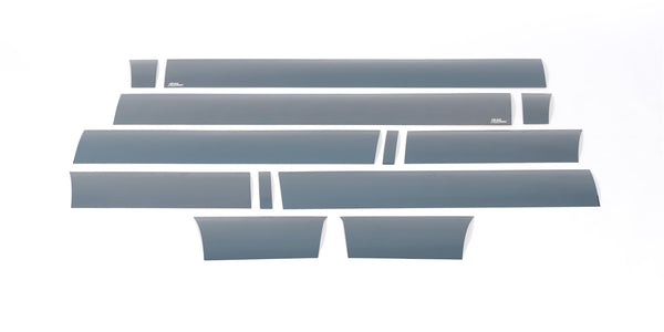 Black Platinum Rocker Panels  -Ford F-150 Super Crew 6.5 Short Box (with flares) - 7" Wide (12 pcs)