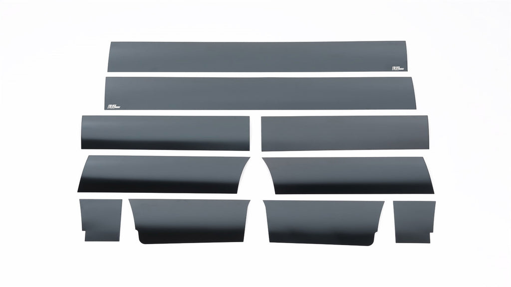 Black Platinum Rocker Panels  -Ford F-150 Super Cab 6.5 Short Box (w/o factory fender flares) - 7" Wide - (10 pcs)