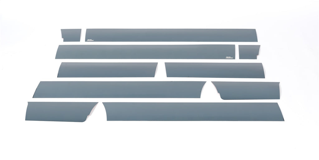 Black Platinum Rocker Panels  -Ford F-150 Super Cab 8 ft Long Box - 7" Wide (10 pcs)