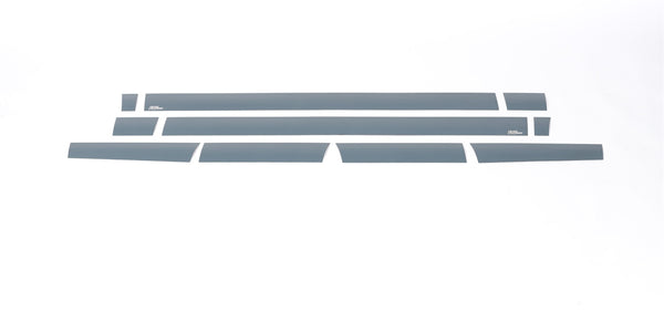 Black Platinum Rocker Panels  -Ford F-150 Reg Cab 6.5ft Standard Box ( 4.25" tall, 10 Pieces)