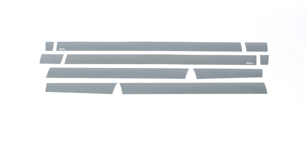 Black Platinum Rocker Panels  -Ford F-150 Reg Cab 8ft Long Box (4.25" tall, 10 Pieces)