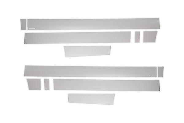 Stainless Steel Rocker Panels-Ford F-150 Super Cab 8ft Long Box (4.25" tall, 12 Pieces)