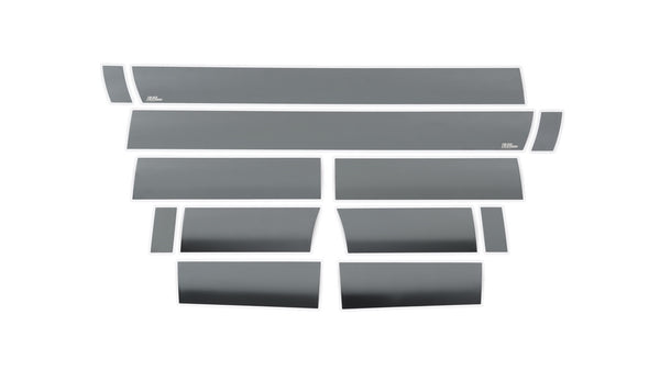 Black Platinum Rocker Panels  -Ford Super Duty - Super Cab 6.5FT Short Box (10 pcs, 6.25 Inches Wide)