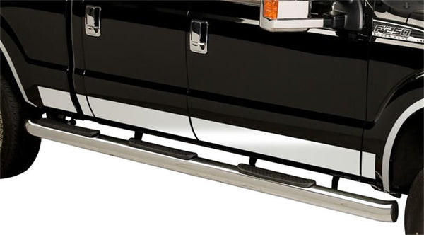 Stainless Steel Rocker Panels-Ford Super Duty SuperCrew - 8ft Bed