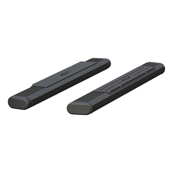 6" x 53" Black Aluminum Oval Side Bars (No Brackets)