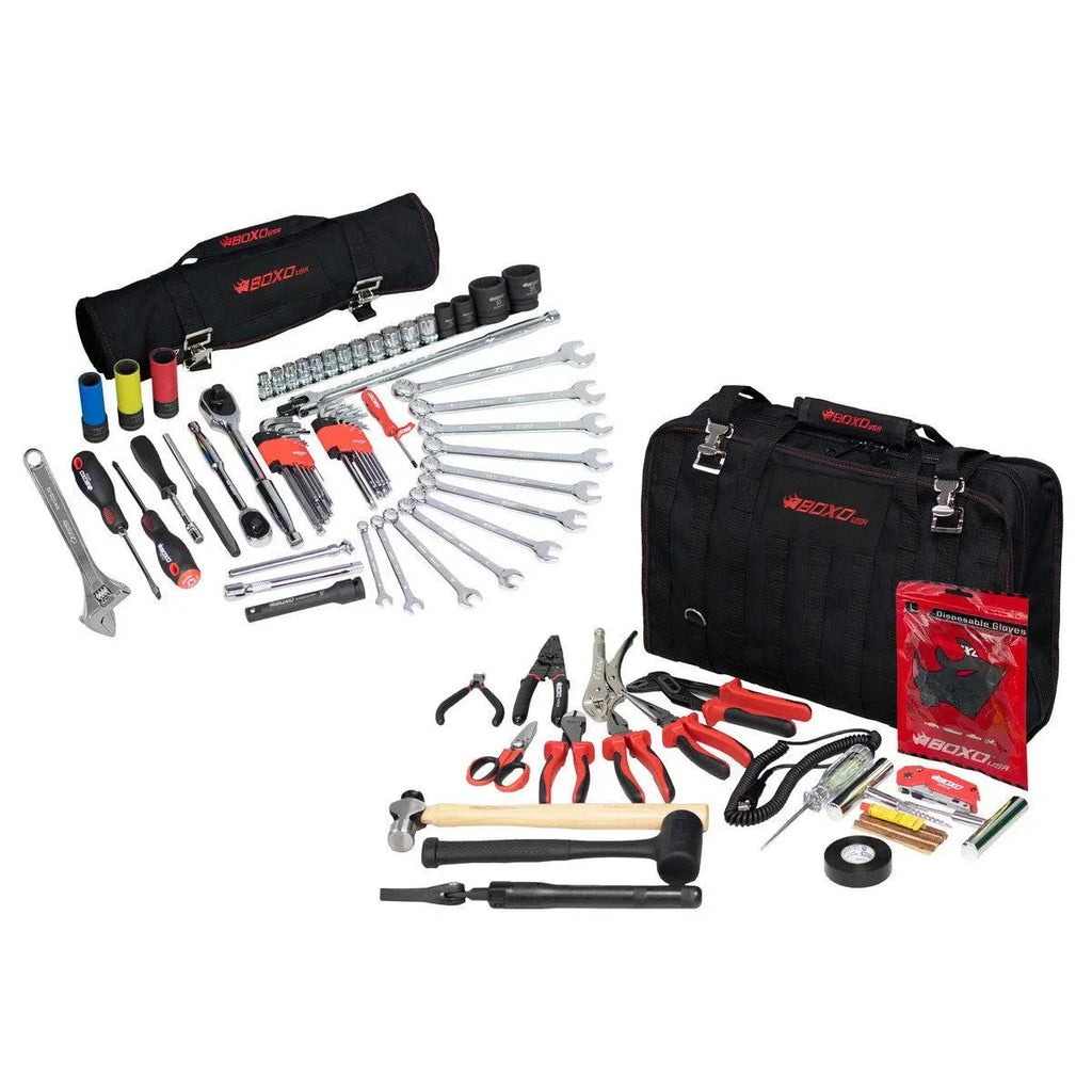Off-Road Bag | 80-Piece Off-Road Tool Bag and Tool Roll - Boxo USA - PA916C