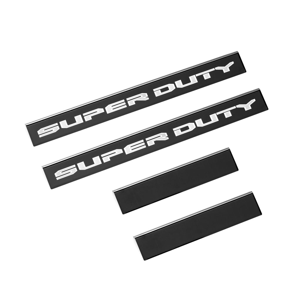 Ford Black Platinum Door Sills-Ford Super Duty Super Crew with "SUPER DUTY" Etching, 4 Pcs.