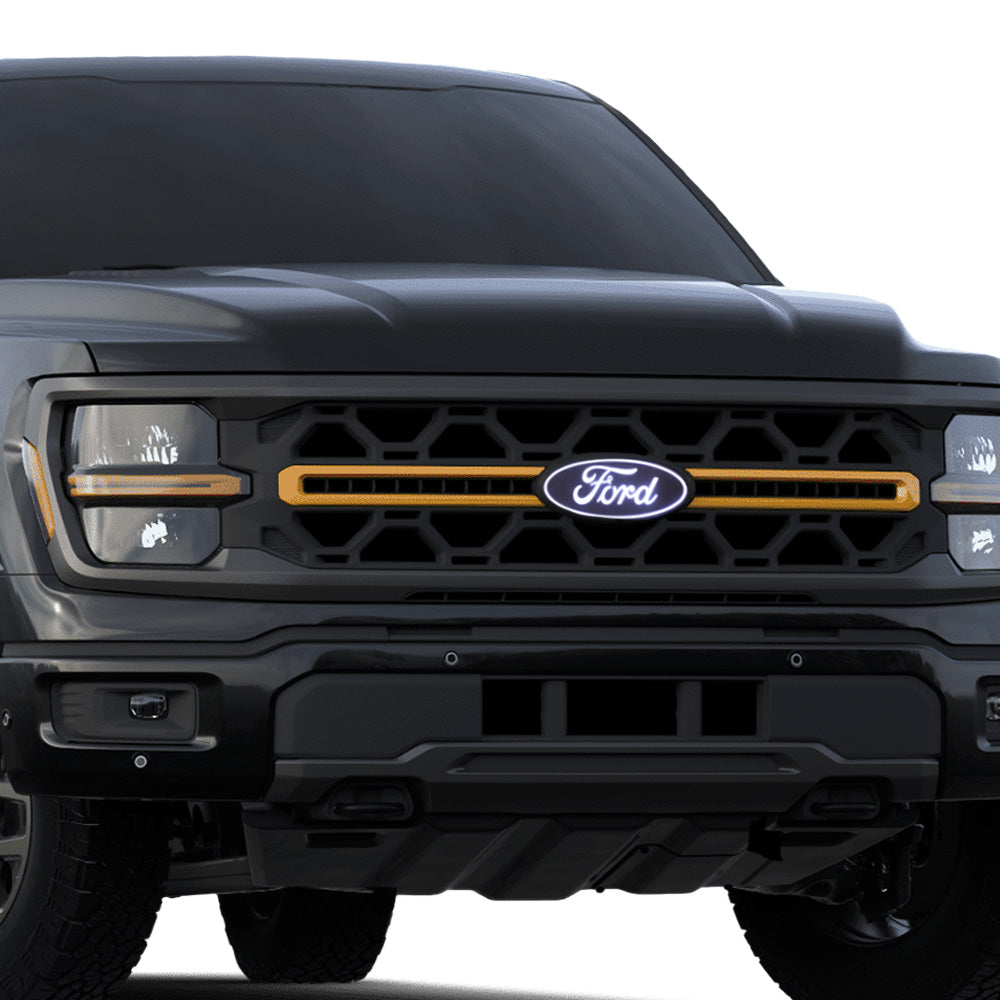 Luminix Ford Led Grille Emblems-Ford F-150 Front Emblem - With camera cutout (With Spray washer) | Fits Tremor / Lariat