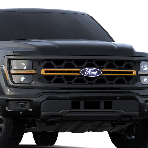 Luminix Ford Led Grille Emblems-Ford F-150 Front Emblem - With camera cutout (With Spray washer) | Fits Tremor / Lariat